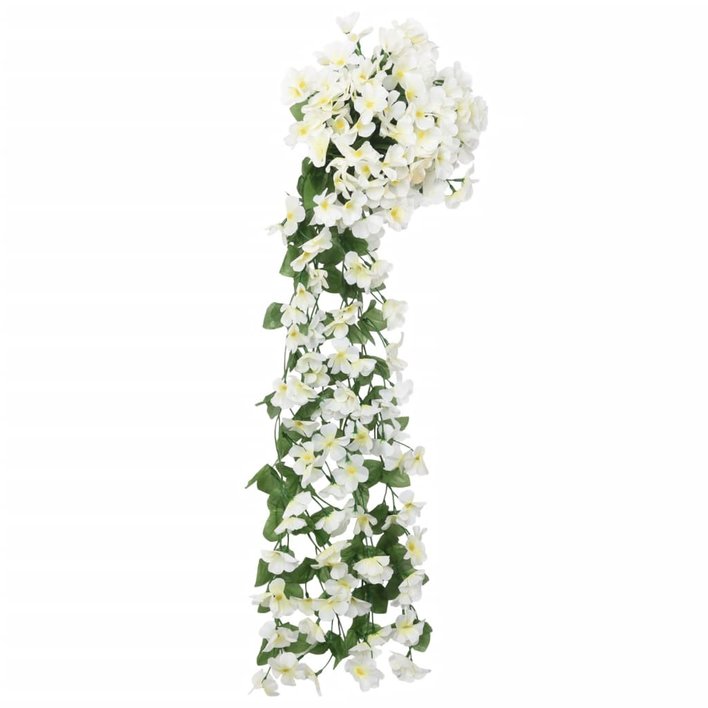 Vidaxl Garlands de Noël avec des fleurs 3 st 85 cm blanc
