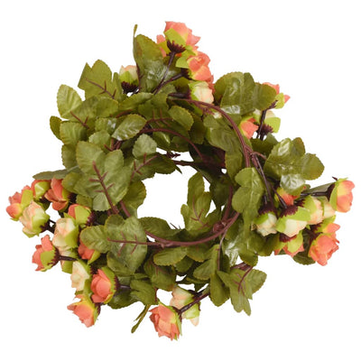 Vidaxl Garlands de Noël avec des fleurs 6 st 215 cm Sunrise rouge