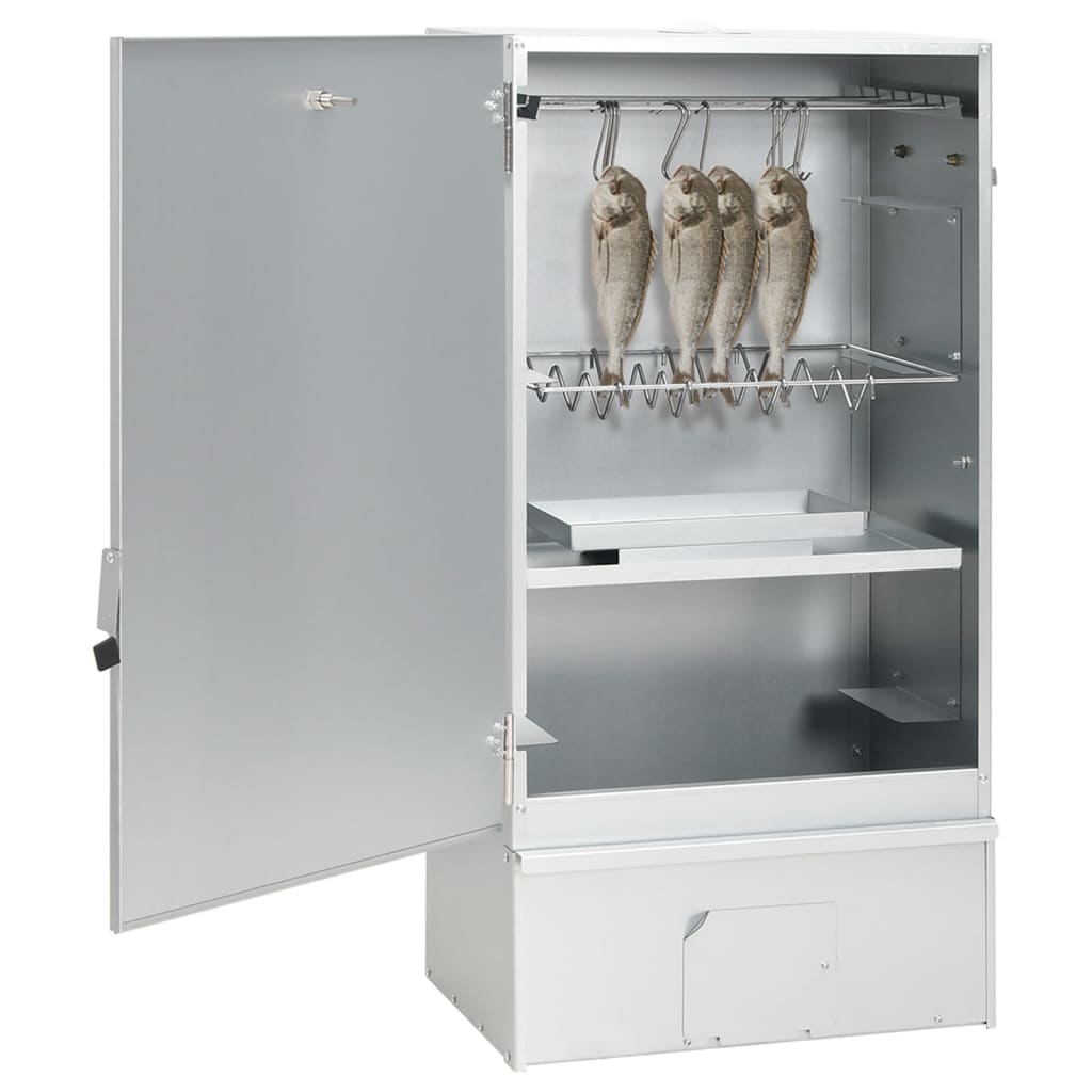 Fumoir BBQ Vidaxl avec générateur de fumée froide en acier galvanisé
