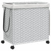 Panier à linge Vidaxl sur roues 60x35x60,5 cm Roard blanc