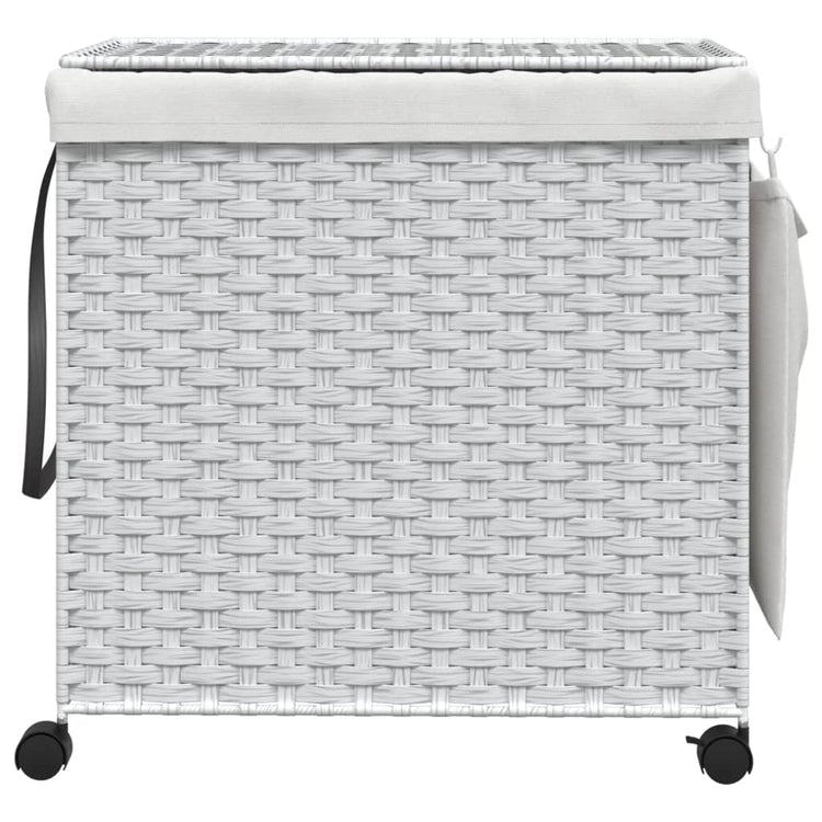 Panier à linge Vidaxl sur roues 60x35x60,5 cm Roard blanc