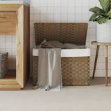 Panier à linge Vidaxl avec couvercle 55,5x35x34 cm Poly Rattan - afbeelding 3