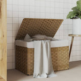 Panier à linge Vidaxl avec couvercle 55,5x35x34 cm Poly Rattan - afbeelding 1