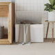 Panier à linge Vidaxl avec couvercle 55,5x35x34 cm Poly Rattan blanc