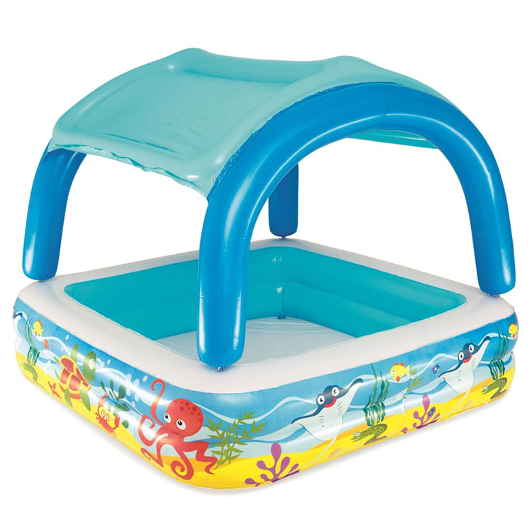 Bestway jouer la piscine avec toit 140x140x114 cm bleu 52192