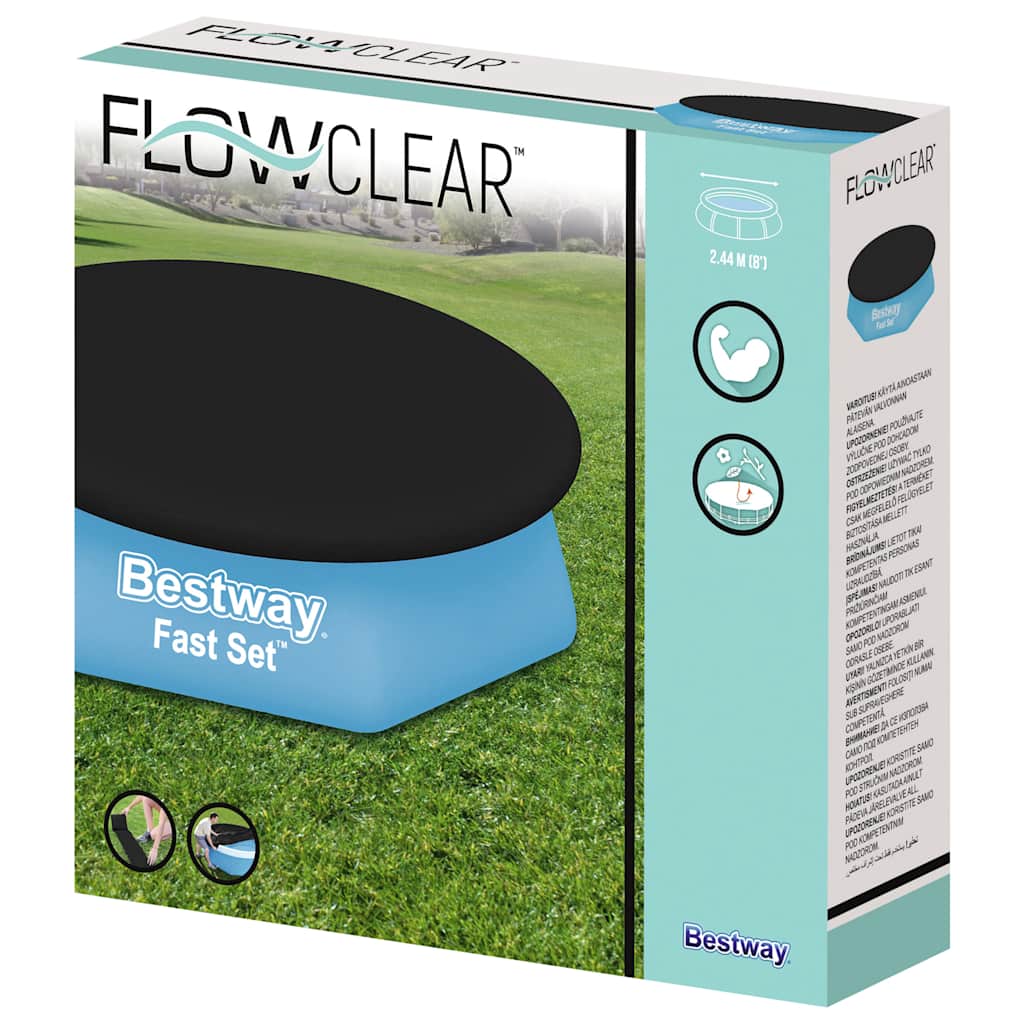 Bestway Flowerlear Pool Couvre rapide Ensemble rapide 240 cm