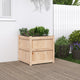 Boîte de planification Vidaxl 60x60x60 cm Pine solide