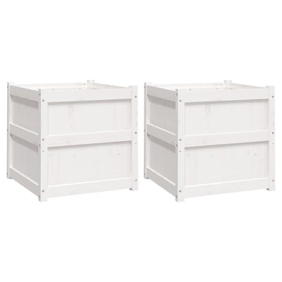 Jardinières vidaxl 2 pc cm en pin massif blanc