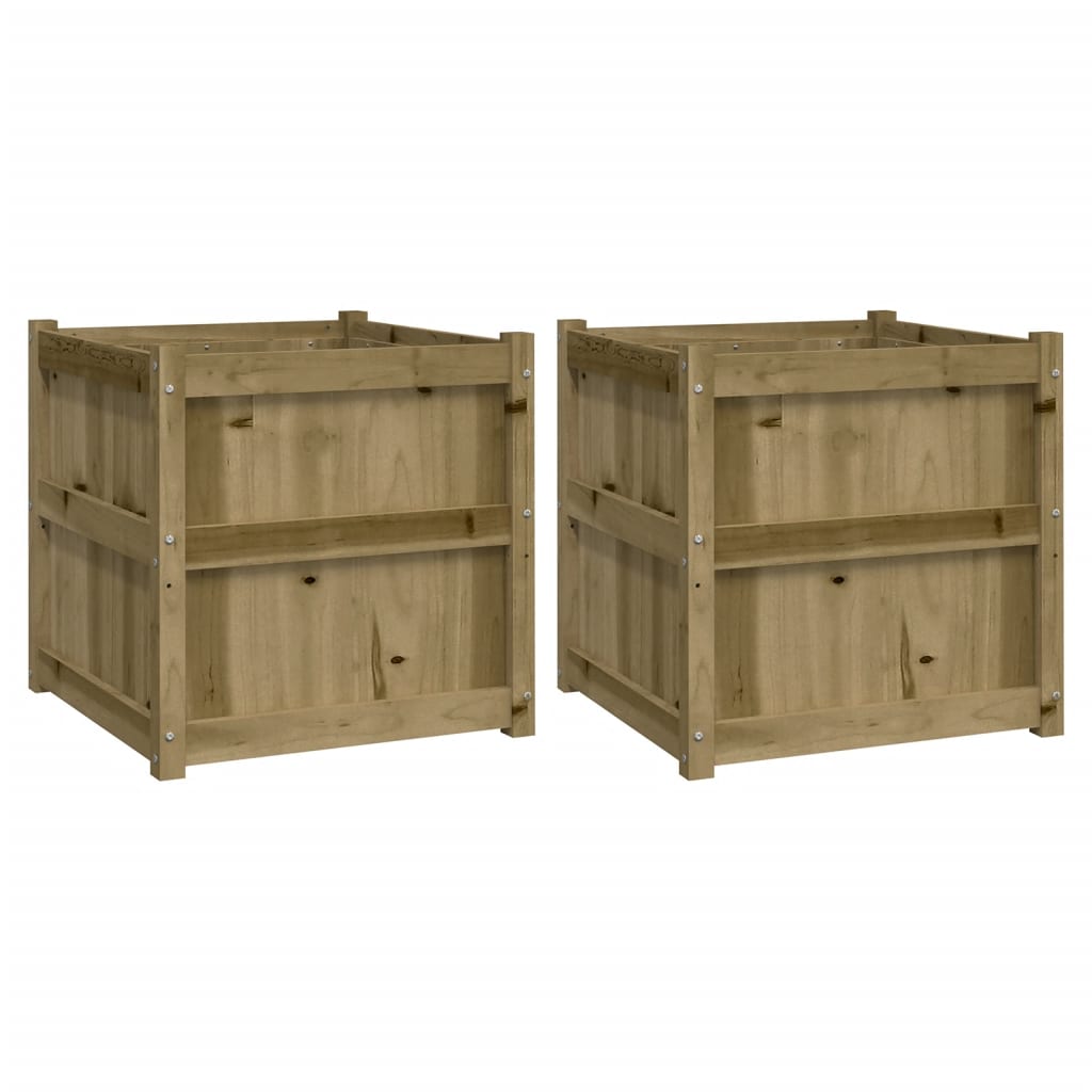 Jardinières vidaxl 2 pc cm en bois imprégné