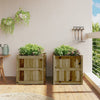 Jardinières vidaxl 2 pc cm en bois imprégné