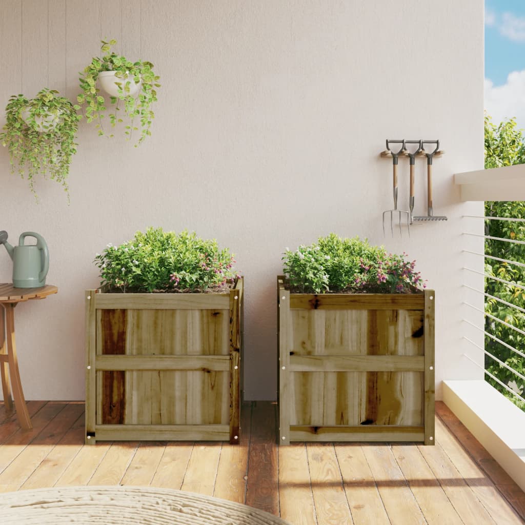 Jardinières vidaxl 2 pc cm en bois imprégné