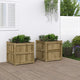 Jardinières vidaxl 2 pc cm en bois imprégné