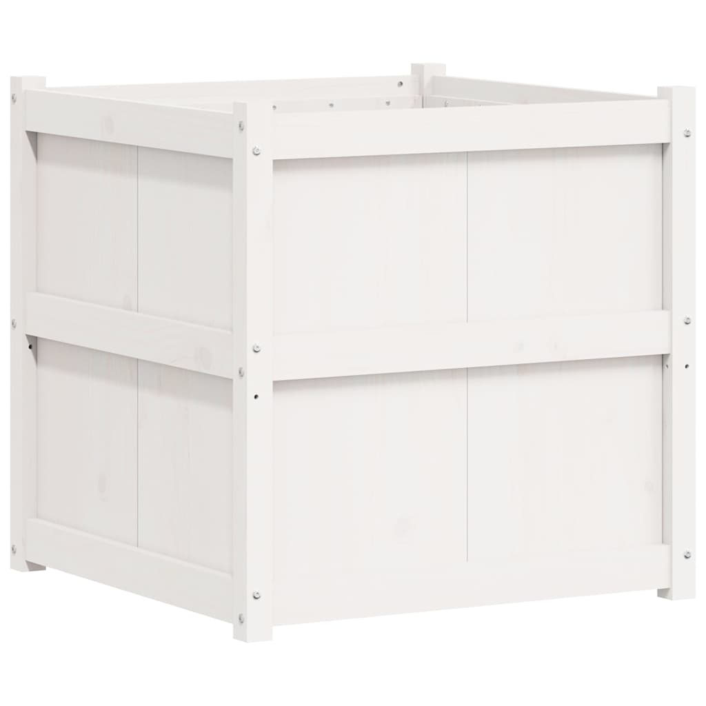 Vidaxl Planning Box 70x70x70 cm Pine solide blanc