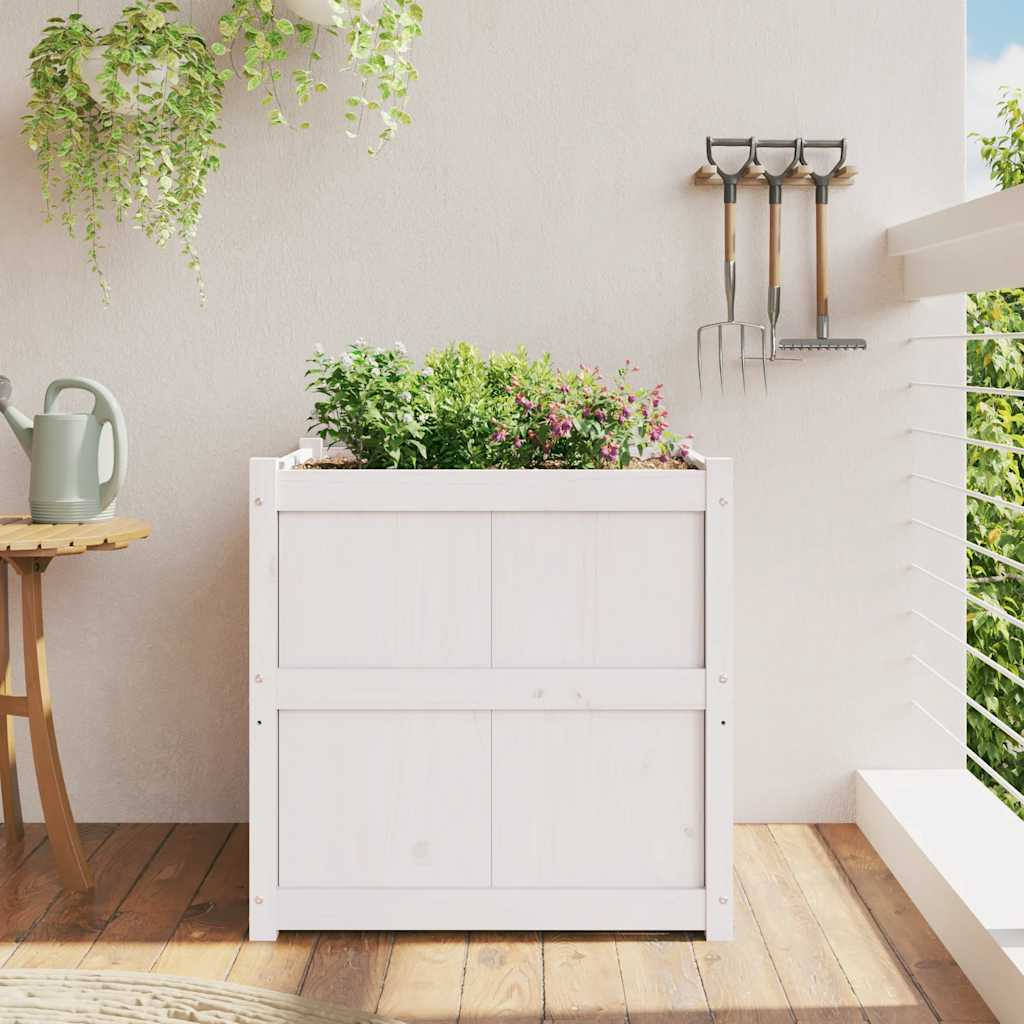 Vidaxl Planning Box 70x70x70 cm Pine solide blanc