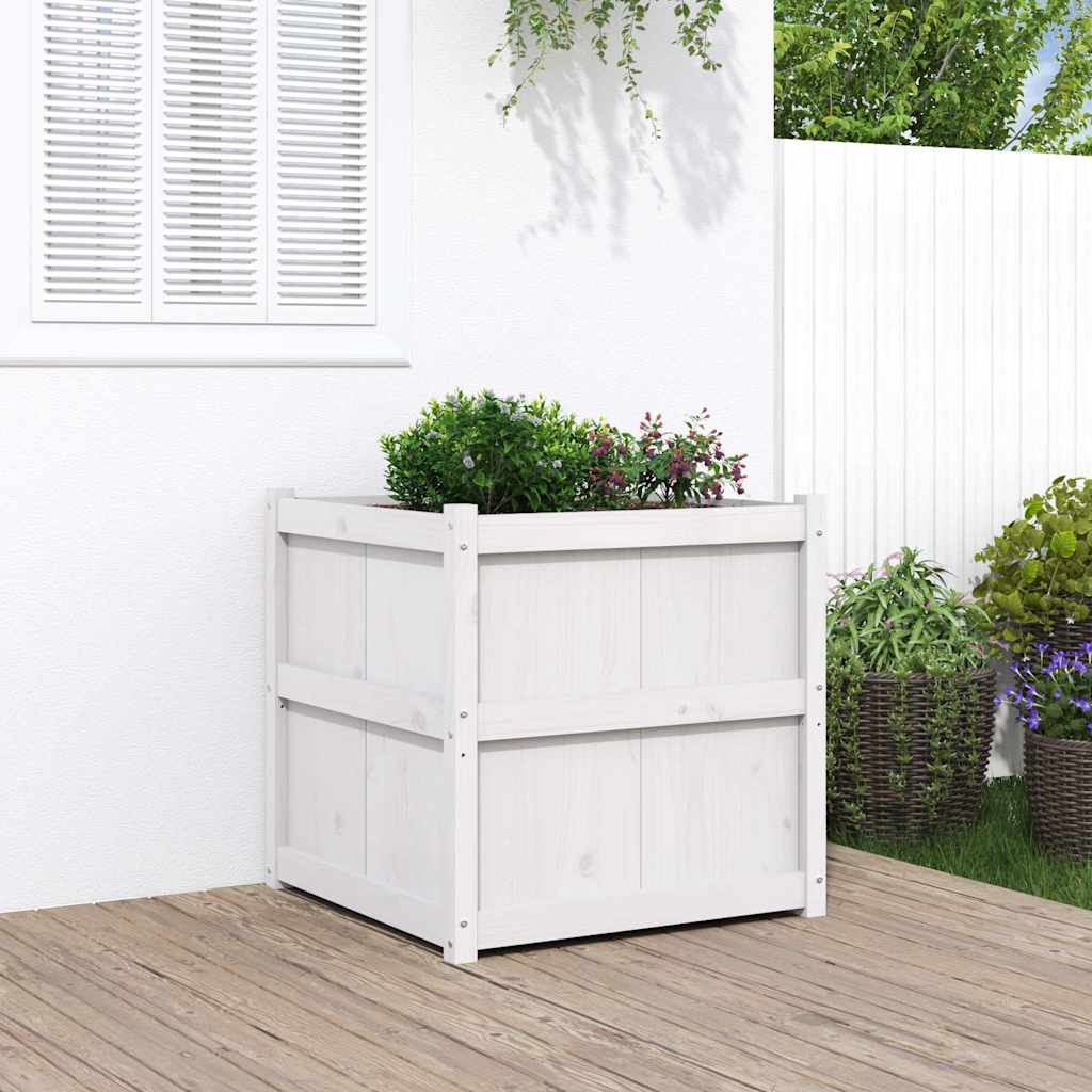 Vidaxl Planning Box 70x70x70 cm Pine solide blanc