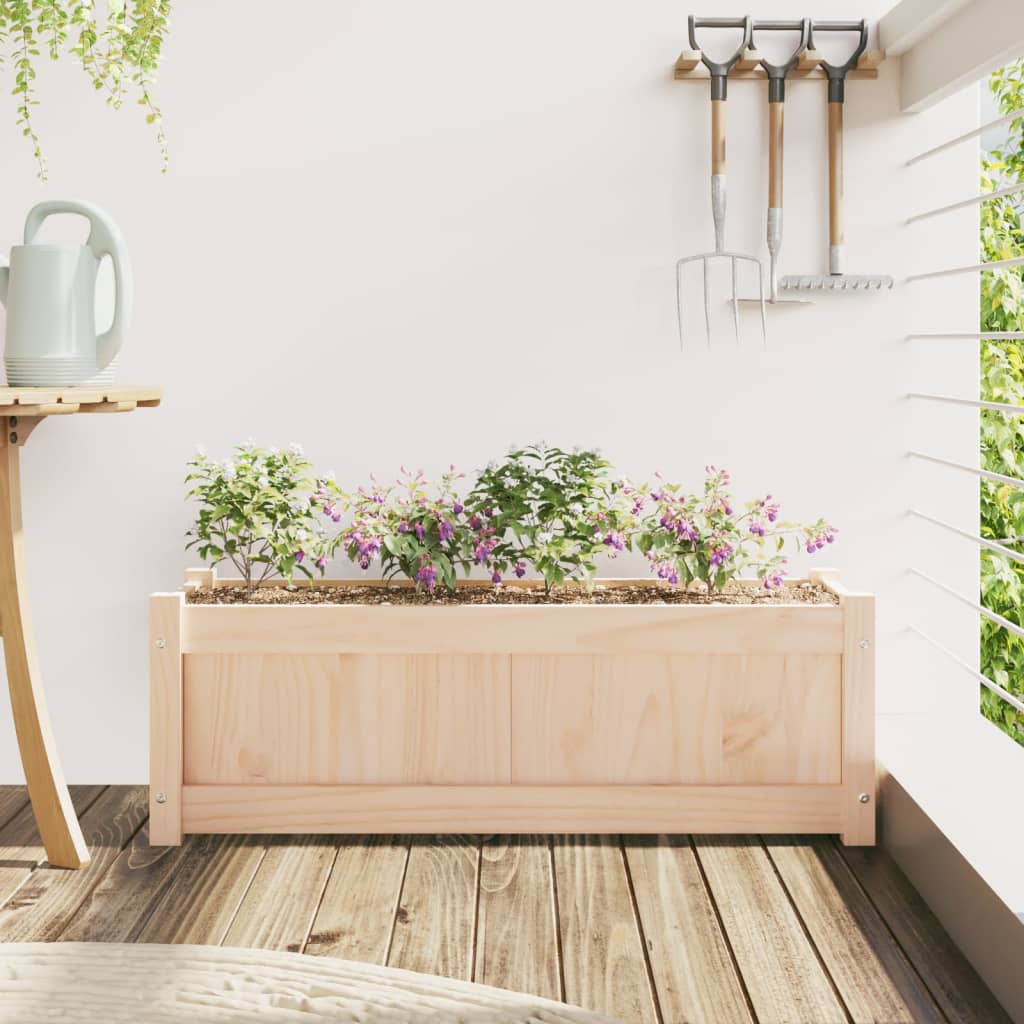 Boîte de planification Vidaxl 90x31x31 cm Pine solide