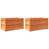 Jardinières vidaxl 2 pc cm en pin massif lavage brun
