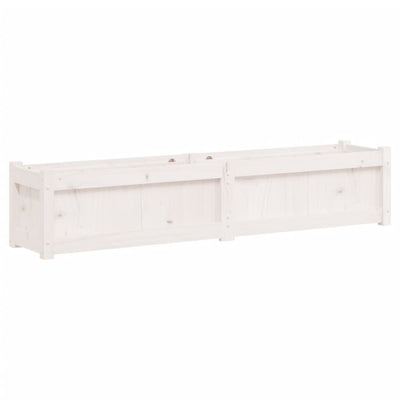 Boîte de planification Vidaxl 150x31x31 cm Pine solide blanc