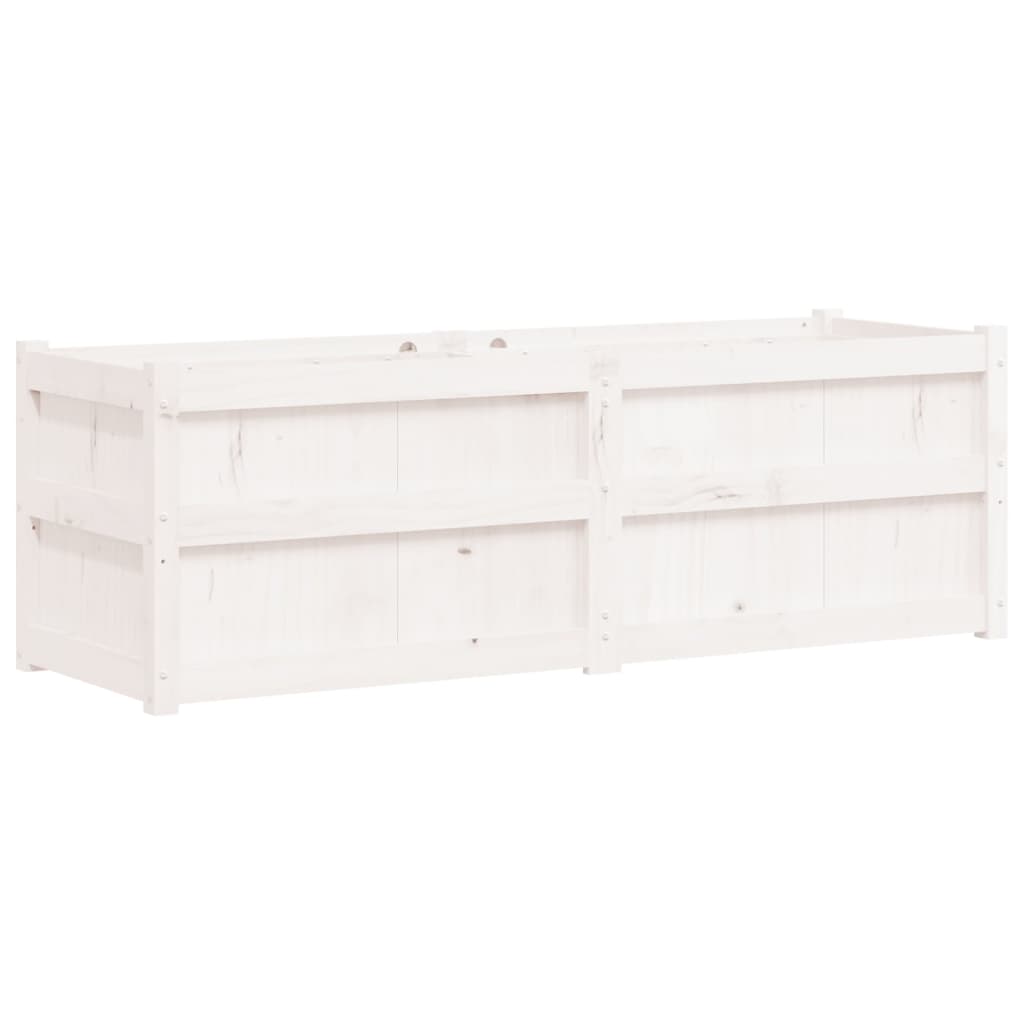 Vidaxl planteur 150x50x50 cm de pin solide blanc