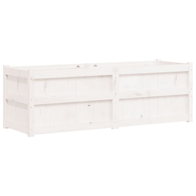 Vidaxl planteur 150x50x50 cm de pin solide blanc