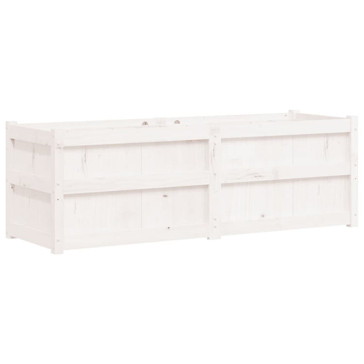 Vidaxl planteur 150x50x50 cm de pin solide blanc