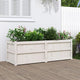 Vidaxl planteur 150x50x50 cm de pin solide blanc