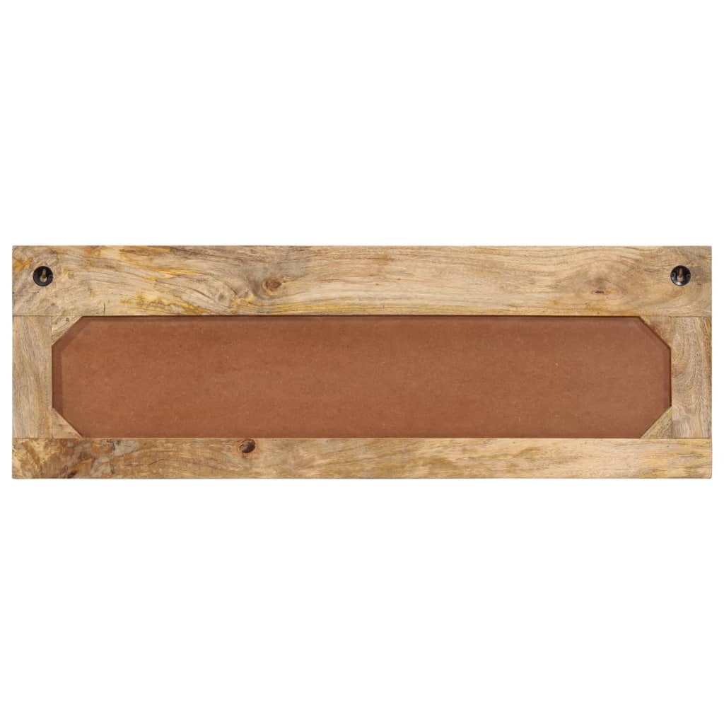 Rack de manteau mural vidaxl avec 6 crochets en bois de mangue solide