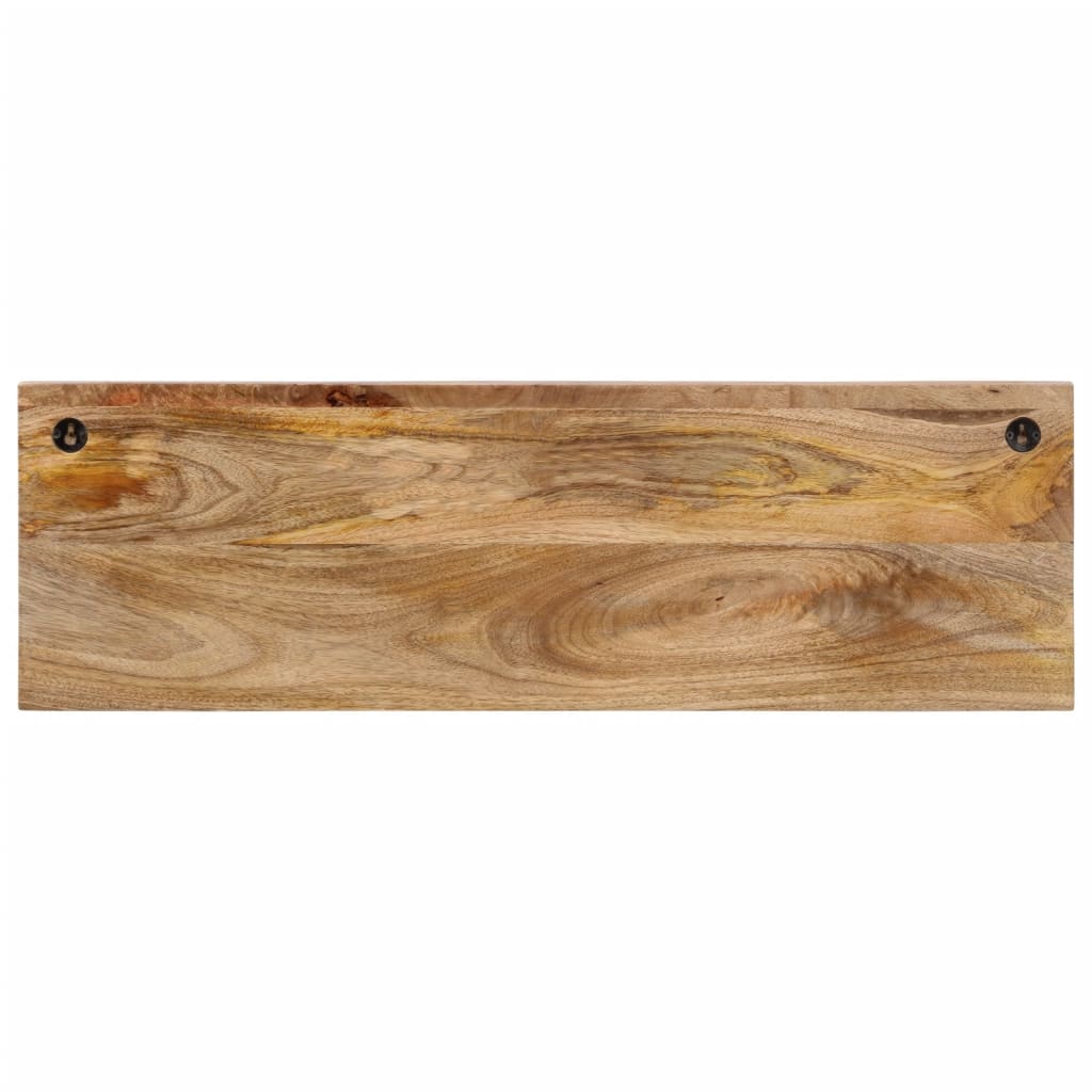 Rack de manteau mural vidaxl avec 5 crochets en bois de mangue solide