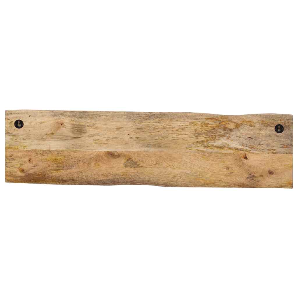 Rack de manteau mural vidaxl avec 4 crochets en bois de mangue solide