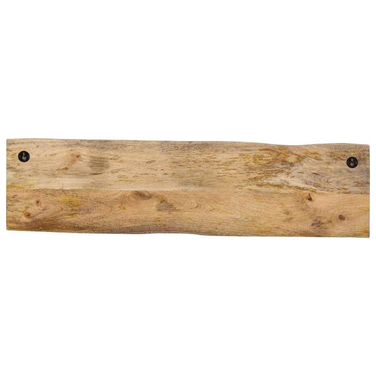 Rack de manteau mural vidaxl avec 4 crochets en bois de mangue solide