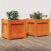 Jardinières vidaxl 2 pc cm en pin massif lavage brun