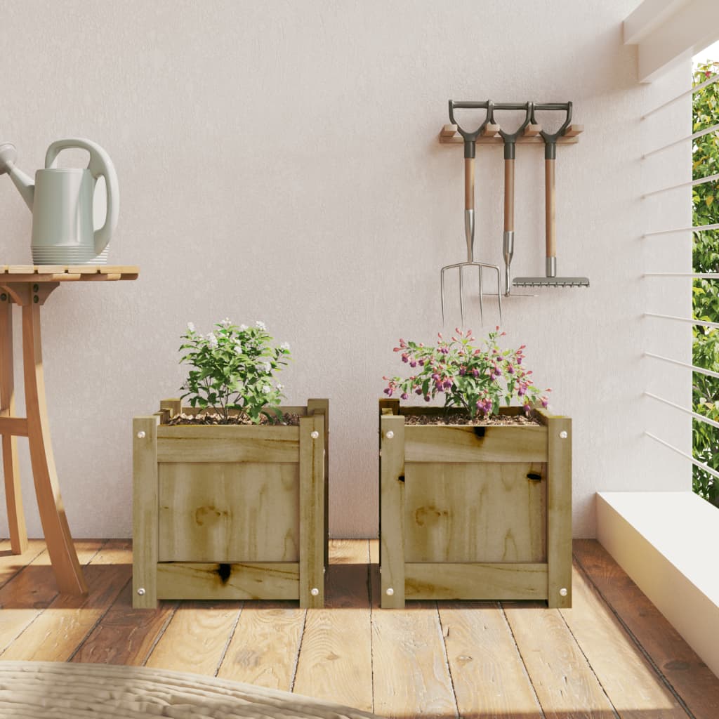 Jardinières vidaxl 2 pc cm en bois imprégné