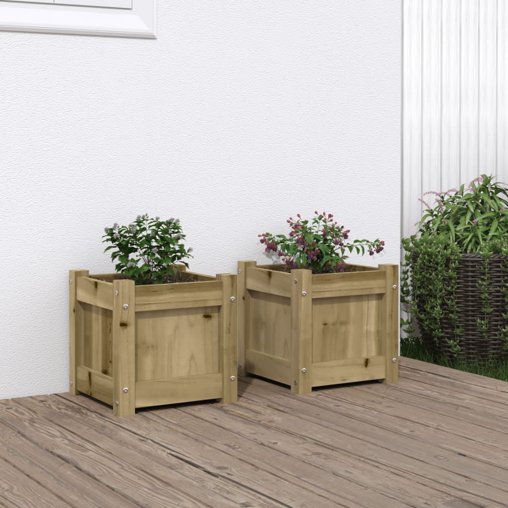 Jardinières vidaxl 2 pc cm en bois imprégné