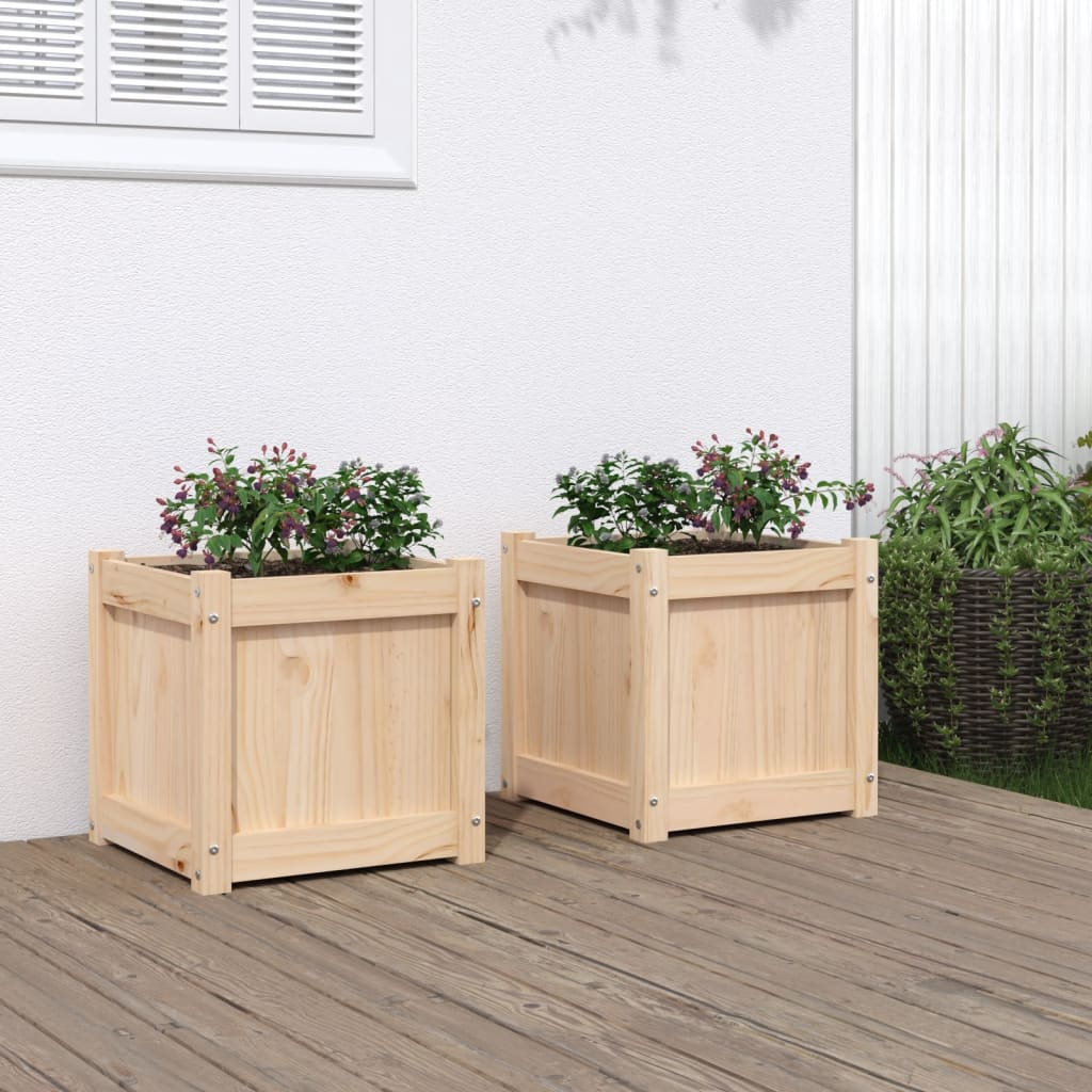 Jardinières vidaxl 2 pc cm solide