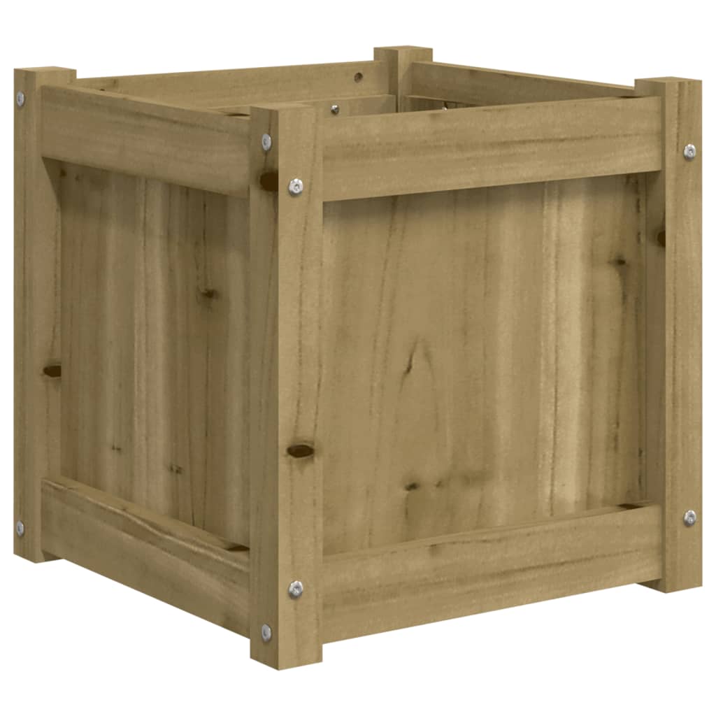 Boîte de planification Vidaxl 40x40x40 cm Pine imprégnée