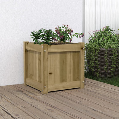 Boîte de planification Vidaxl 40x40x40 cm Pine imprégnée