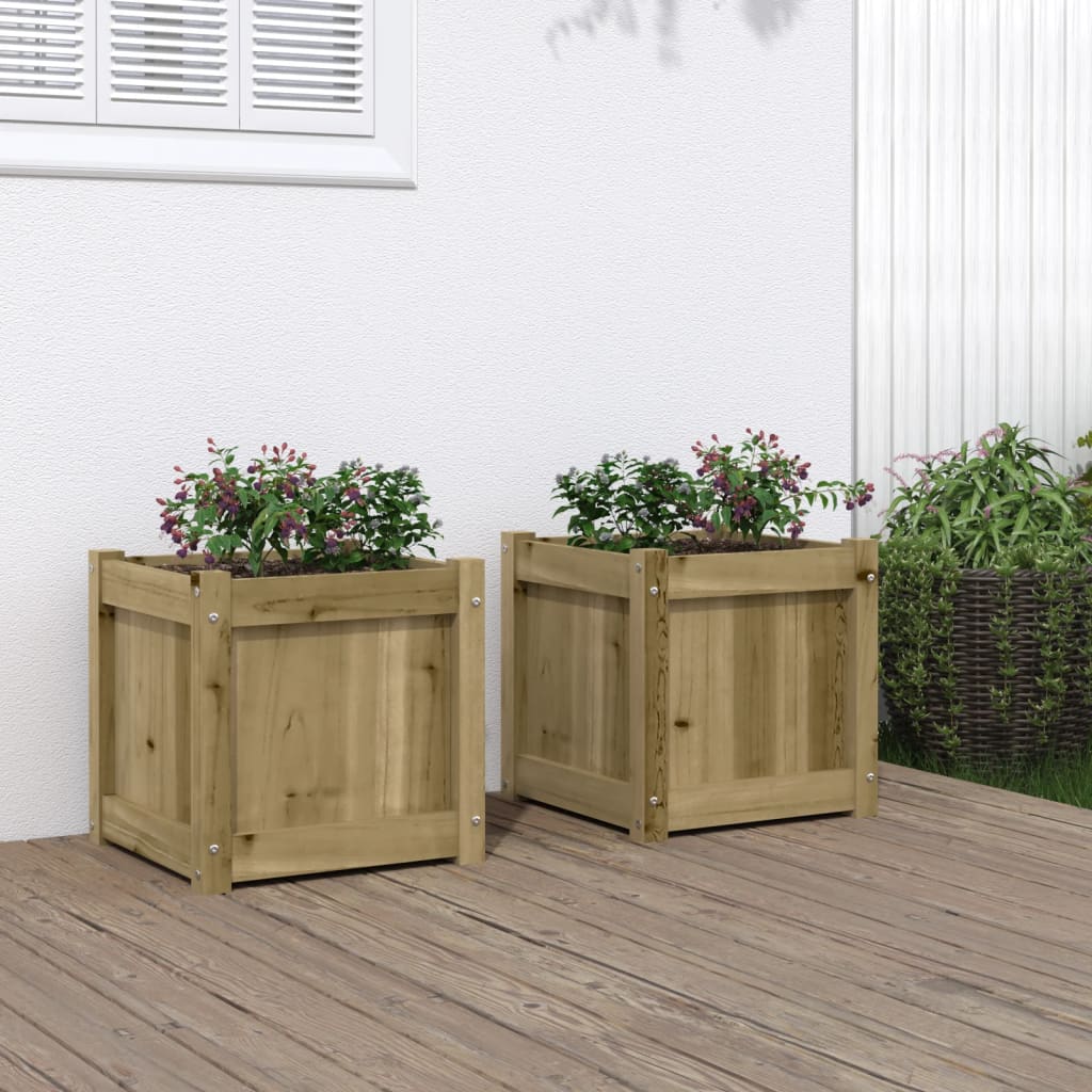 Jardinières vidaxl 2 pc cm en bois imprégné