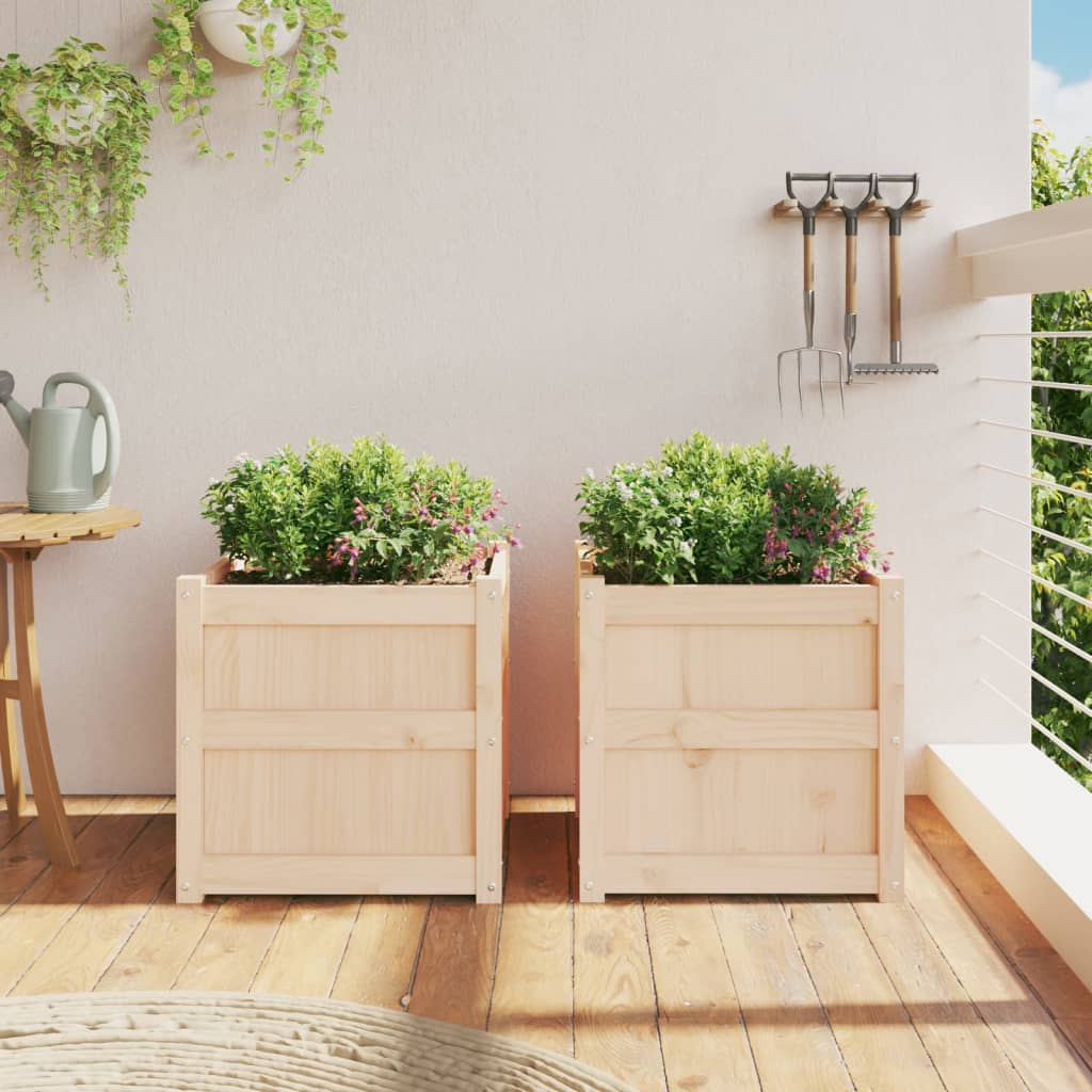 Jardinières vidaxl 2 pc cm solide