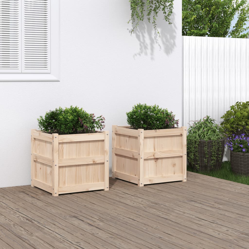 Jardinières vidaxl 2 pc cm solide