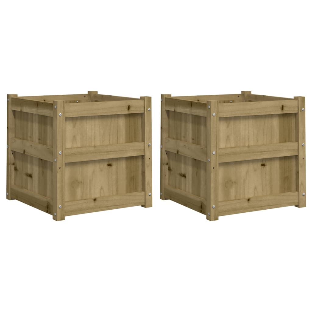 Jardinières vidaxl 2 pc cm en bois imprégné