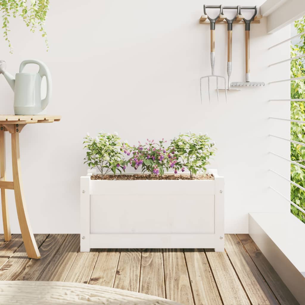 Vidaxl Planning Box 60x31x31 cm Pine solide blanc