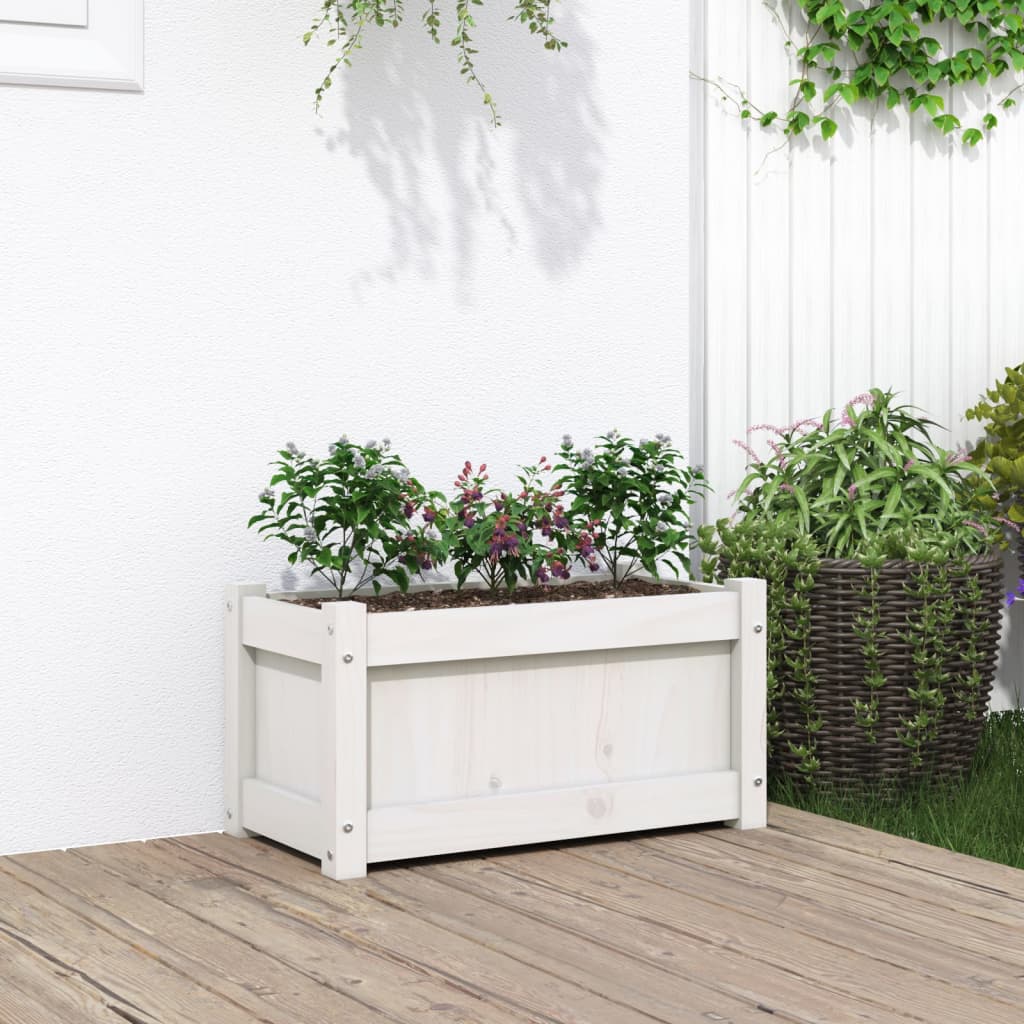 Vidaxl Planning Box 60x31x31 cm Pine solide blanc