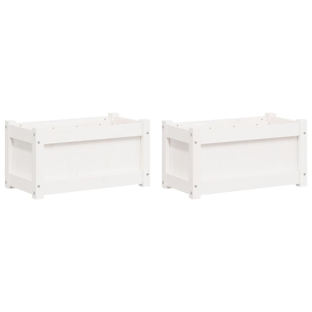 Jardinières vidaxl 2 pc cm en pin massif blanc