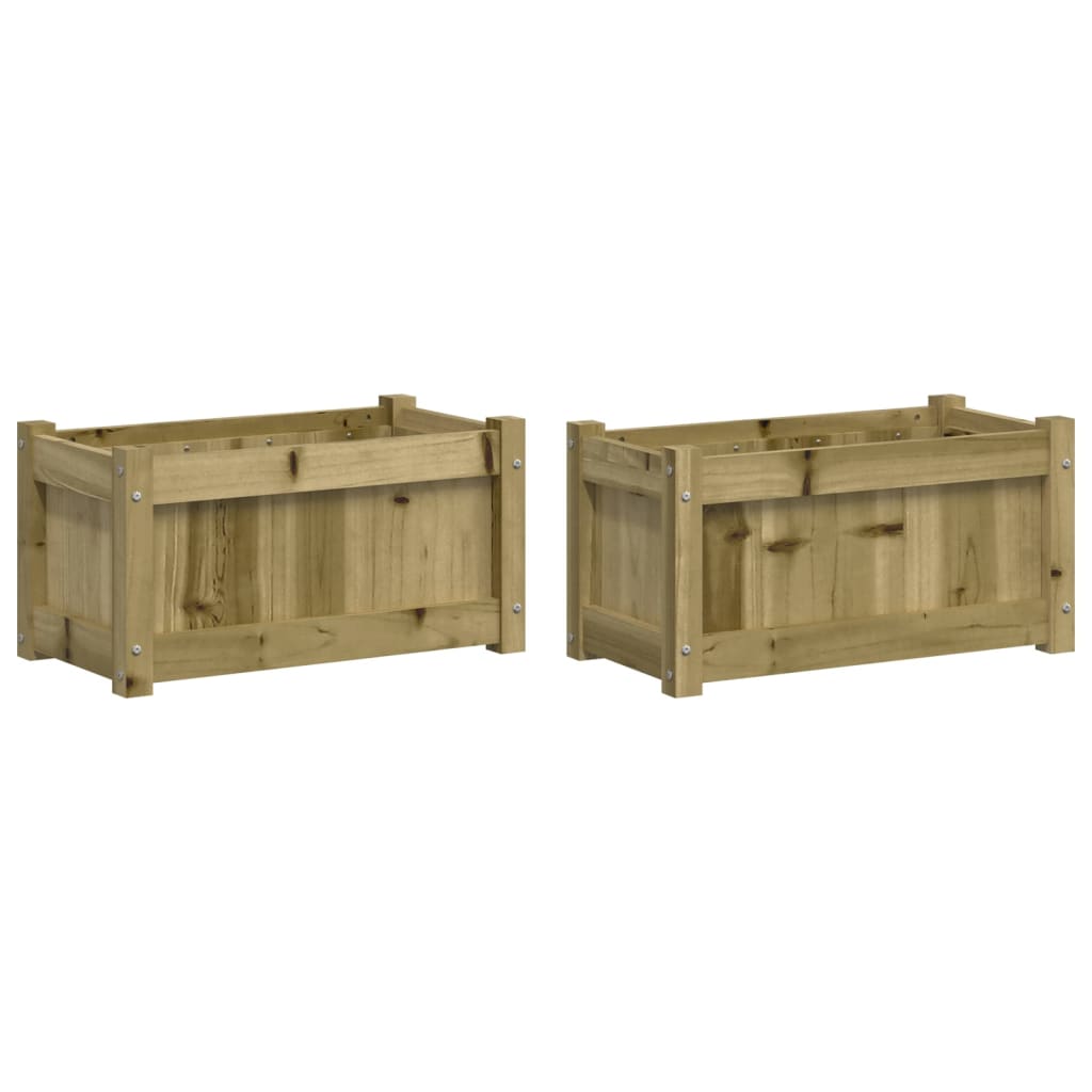 Jardinières vidaxl 2 pc cm en bois imprégné