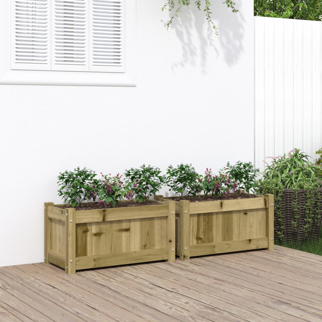 Jardinières vidaxl 2 pc cm en bois imprégné