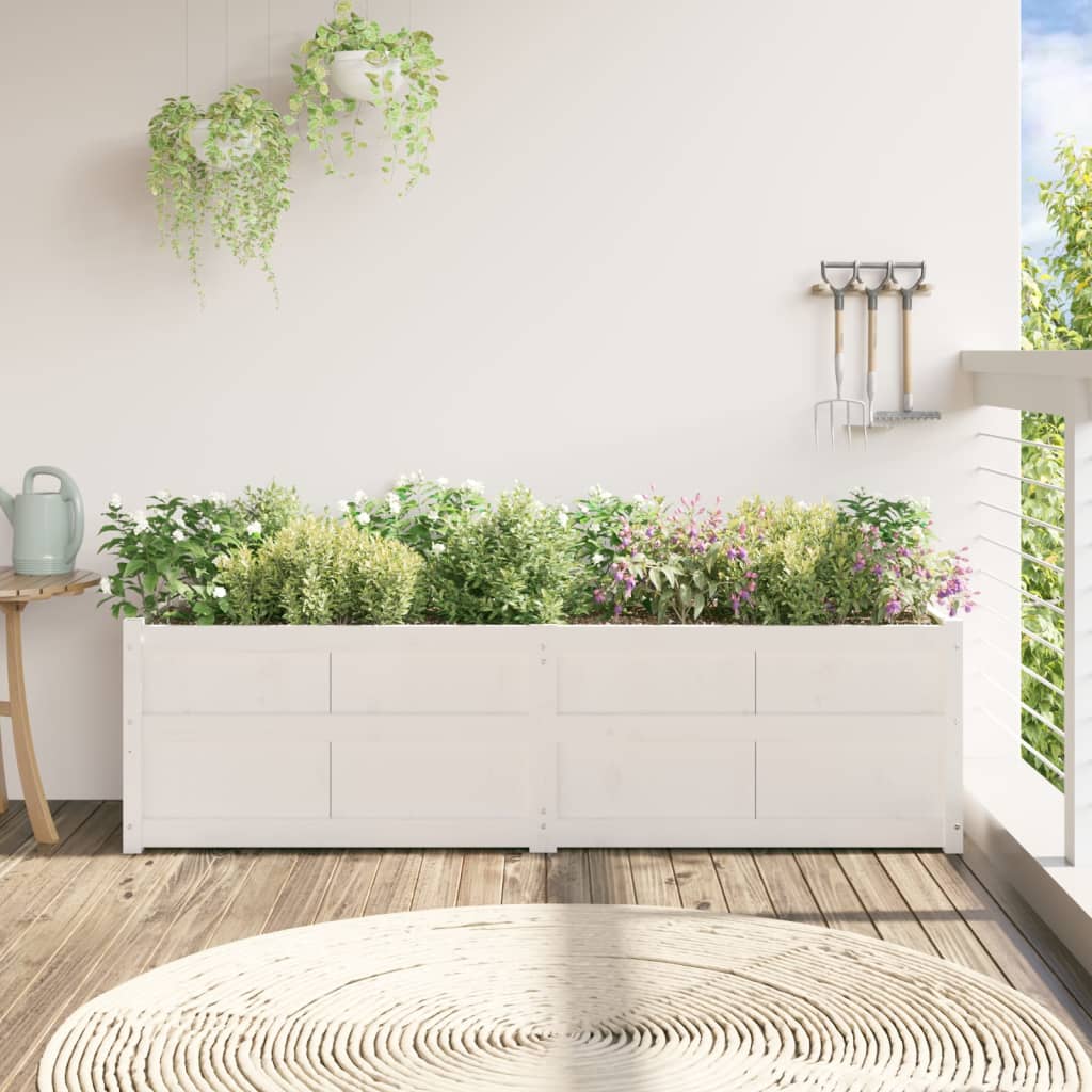 Vidaxl Planning Box 180x50x50 cm Pine solide blanc