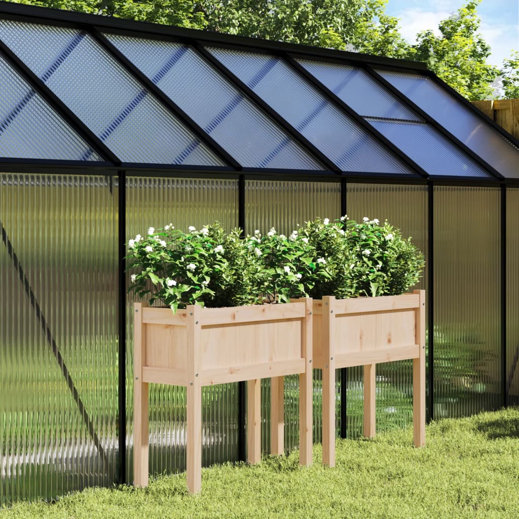 Jardinières vidaxl avec des jambes 2 pc