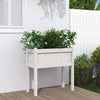 Boîte de planification Vidaxl avec des jambes 70x31x70 cm en pin solide blanc