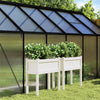 Jardinières vidaxl avec poots 2 pcs pin massif wit blanc