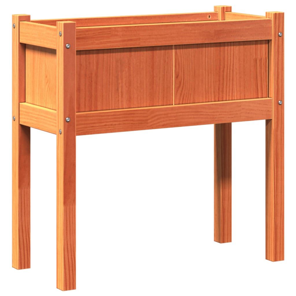 Jardinière Vidaxl avec des jambes 70x31x70 cm Brunier en bois de pin
